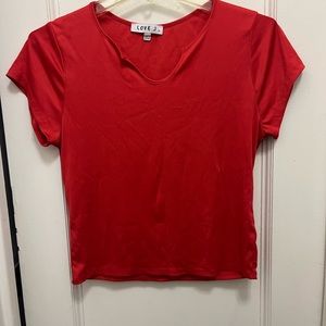 Red short sleeve top